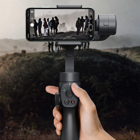 Baseus 3 osiowy Gimbal do telefonu smartfona ręczny stabilizator obrazu do filmów i zdjęć Live Vlog YouTube TikTok  szary (SUYT-0G)