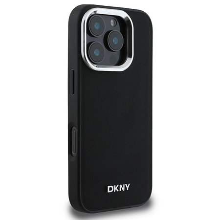 DKNY ETUI HARDCASE PLAIN SILVER LOGO DO IPHONE 16 PRO 6.3 DO MAGSAFE