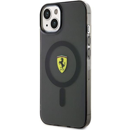 Etui Ferrari FEHMP14SURKK na iPhone 14 - czarne Translucent Magsafe