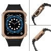 Protect Strap Band opaska z etui do Apple Watch 7 / 6 / 5 / 4 / 3 / 2 / SE (45 / 44 / 42mm) obudowa pancerny pokrowiec na zegarek czarny