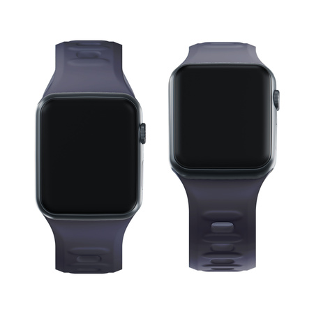 42/44/45/46/49 mm Gray (big) - 3mk Silicone Watch Strap for Apple