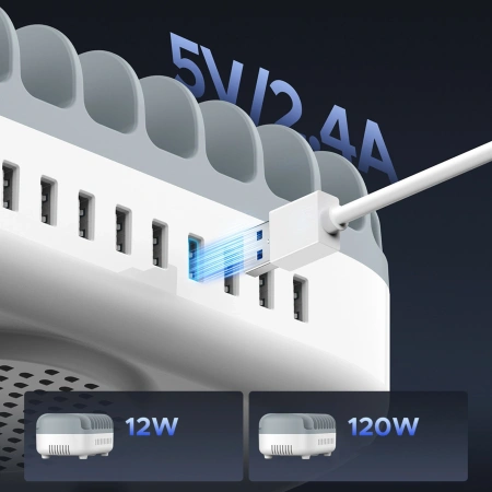 Inteligentna stacja ładowania Orico DUK-10P-V1 10 x USB-A - biała