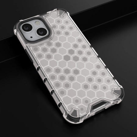 HURTEL POKROWIEC PANCERNY DO IPHONE 13 MINI Z PRZEZROCZYSTĄ RAMKĄ HONEYCOMB