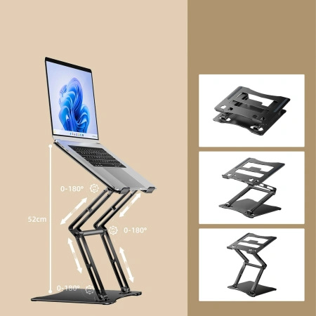 WOZINSKY PODSTAWKA ALUMINIOWA DO LAPTOPÓW Z GRATISOWĄ PODSTAWKĄ DO TELEFONU
