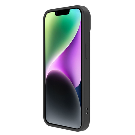 Nillkin CamShield Silky Silicone Case etui iPhone 14 Plus pokrowiec z osłoną na aparat czarny