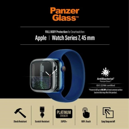 Etui PanzerGlass Full Body na Apple Watch 7 / 8 45 mm - przezroczyste