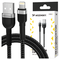 WOZINSKY KABEL USB-A DO LIGHTNING 2.4A DO IPHONE IPAD 1M SZYBKIE ŁADOWANIE