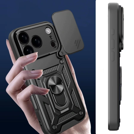 HURTEL ETUI HYBRID ARMOR CAMSHIELD DO IPHONE 17 PRO MAX PANCERNE Z OSŁONĄ