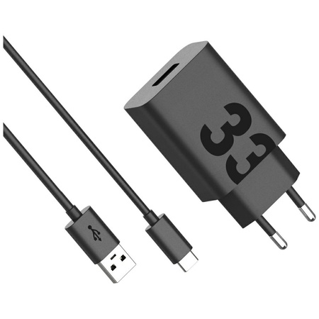 Ładowarka sieciowa Motorola TurboPower   33W USB-A z kablem USB-A do USB-C 1m czarny