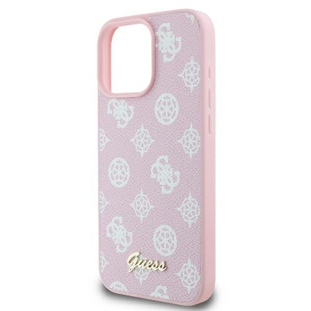 GUESS ETUI HARDCASE DO IPHONE 16 PRO DO MAGSAFE PEONY SCRIPT LOGO OCHRONNE
