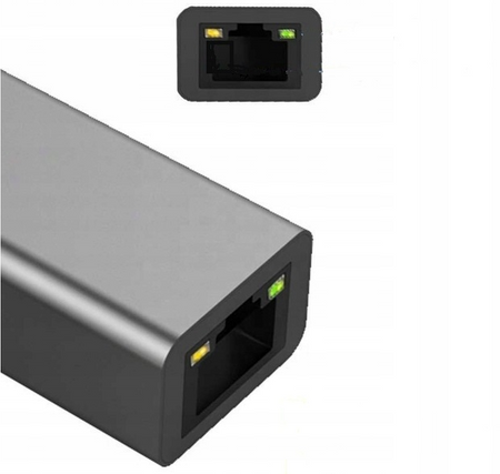 Adapter do komputera CO2, HUB 3.0 , 3 porty USB 3.0 Ethernet RJ45 Gigabit, dla Windows, MacOs, Linux 0113