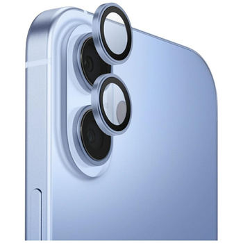 Szkło na obiektyw aparatu UNIQ Optix     Aluminium Camera Lens Protector do iPhone 17 z aplikatorem niebieski