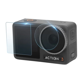 SUNNYLIFE SZKŁO HARTOWANE DO DJI OSMO ACTION 3 NA OBIEKTYW I EKRAN OCHRONNE