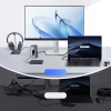 Stacja dokująca Baseus Spacemate RD1 hub 11w1 USB-C - 2xHDMI 4K@60Hz 2xDP 4K@60Hz 2xUSB-A 10Gb/s USB-C 10Gb/s RJ45 USB-A 480Mb/s USB-C PD mini jack 3.5mm ładowarka EU - szara