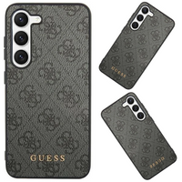 Etui Guess 4G Metal Gold Logo na Samsung Galaxy S24 Ultra - czarne