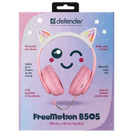 DEFENDER SŁUCHAWKI BLUETOOTH FREEMOTIONB505 LED DO TELEFONÓW Z FUNKCJĄ