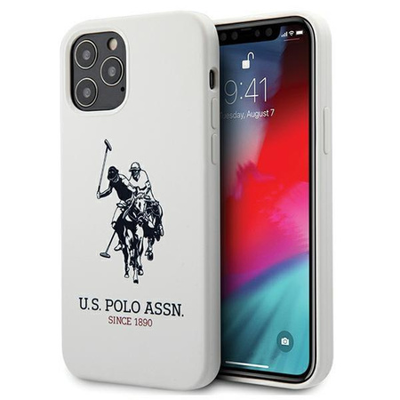 US Polo USHCP12MSLHRWH iPhone 12/12 Pro 6,1" biały/white Silicone Collection