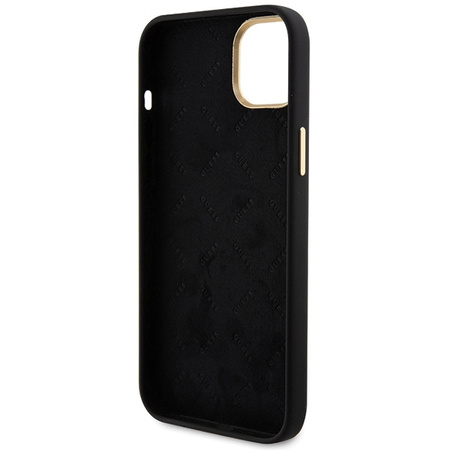 GUESS ETUI HARDCASE DO IPHONE 15 14 13 6.1” SILIKONOWE Z LOGO STRASS 4G