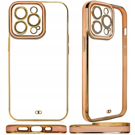 HURTEL ETUI CASE POKROWIEC DO SAMSUNG GALAXY A12 5G ŻELOWY ZŁOTA RAMKA