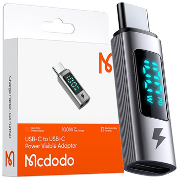 MCDODO ADAPTER USB-C USB TYPE C FAST CHARGING 100W METER