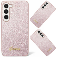 Etui Guess Glitter Script na Samsung Galaxy S24 - różowe