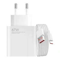 XIAOMI ŁADOWARKA SIECIOWA 67W 6.2A USB-A DO SMARTFONÓW USB-C Z KABLEM