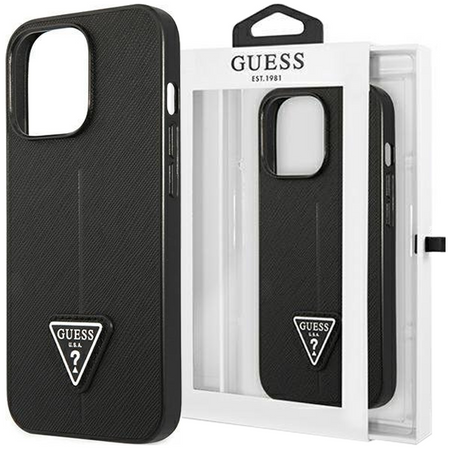 Guess GUHCP13SPSATLK iPhone 13 mini 5,4" czarny/black hardcase SaffianoTriangle Logo