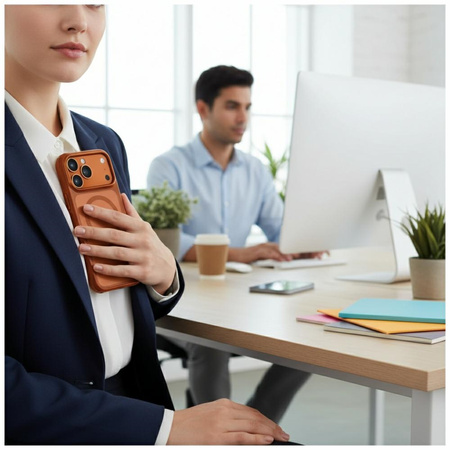 Etui UNIQ Veren do iPhone 17 Pro Magclick Charging pomarańczowy