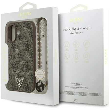 GUESS ETUI 4G STRAP TRIANGLE LOGO MAGSAFE DO IPHONE 17 Z WYTRZYMAŁYM