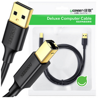 Ugreen kabel przewód do drukarki USB-A - USB-B 480Mb/s 5m czarny (US135)