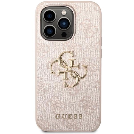 Etui Guess 4G Big Metal Logo do iPhone 15 Pro Max - różowe