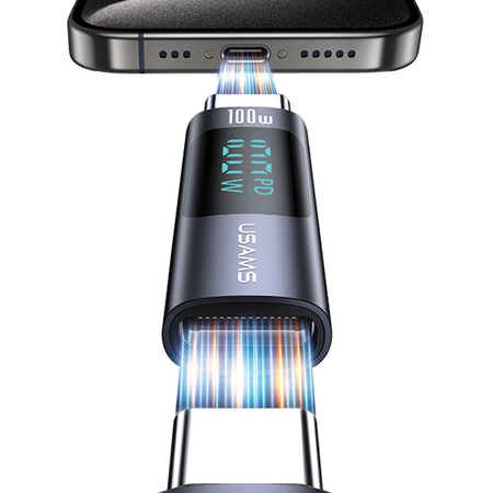 USAMS PRZEJŚCIÓWKA 100W USB-C DO USB-C 2M DO ŁADOWANIA TELEFONÓW LAPTOPÓW