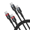 BASEUS ZESTAW KABLI USB-C DO USB-C 100W 2 SZTUKI 1M DO SZYBKIEGO ŁADOWANIA