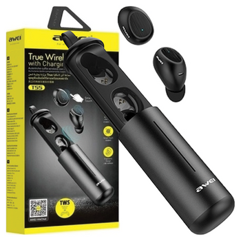 AWEI SŁUCHAWKI BLUETOOTH 5.0 T55 TWS DO TELEFONÓW GAMINGOWYCH Z STACJĄ