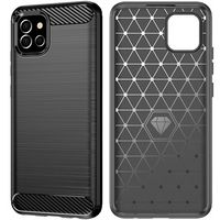 Carbon Case elastyczne etui pokrowiec Samsung A03S EU (166.5) czarny