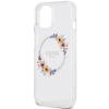 Etui Guess IML Flowers Wreatch MagSafe na iPhone 15 / 14 / 13 - przezroczyste