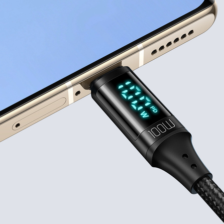 Mcdodo  Kabel do telefonu z wyświetlaczem Digital PRO  PD USB-C 100W 1,2m