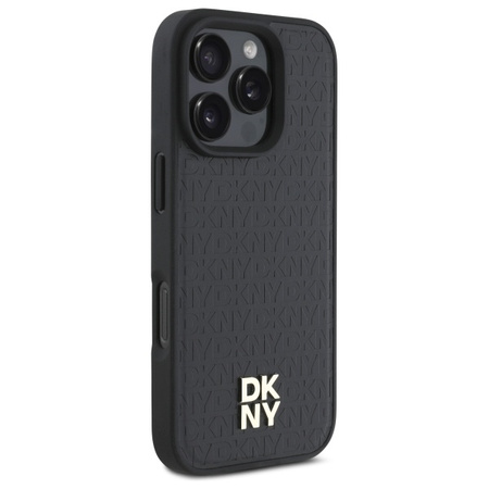 DKNY ETUI HARDCASE DO IPHONE 16 PRO 6.3 REPEAT PATTERN STACK LOGO