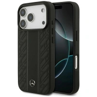 MERCEDES ETUI LEATHER LAUREL LEAVES STRIPES MAGSAFE DO IPHONE 17 PRO