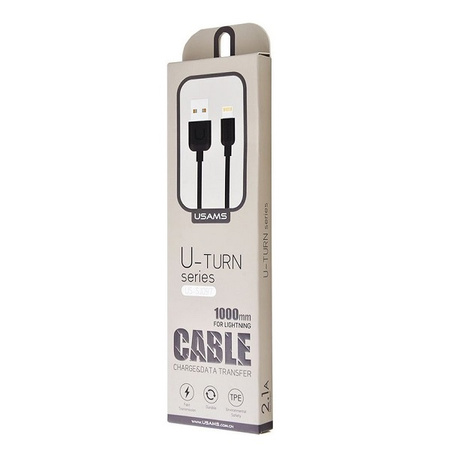 USAMS KABEL U-TURN DO LIGHTNING DO TELEFONÓW APPLE SZYBKIE ŁADOWANIE 1M