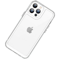 Wzmocnione etui z elastyczną ramką do iPhone 15 Pro Outer Space - przezroczyste