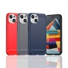Elastyczne etui Carbon Case z wzorem karbon do iPhone 15 - niebieskie