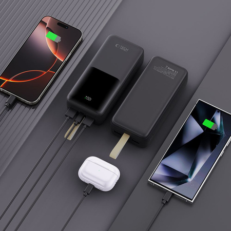 TECH-PROTECT POWER BANK PB03 DO TELEFONÓW 30000MAH 22.5W SZYBKIE ŁADOWANIE