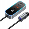 Ładowarka samochodowa, wyjścia USB, USB-C PD, 107W wyświetlacz LED, Mcdodo