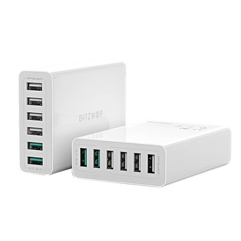 BLITZWOLF ŁADOWARKA 6X USB BW-S15 DO TELEFONÓW QC 3.0 60W SZYBKIE ŁADOWANIE