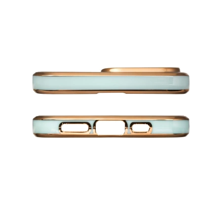 HURTEL ETUI DO XIAOMI REDMI NOTE 11 ŻELOWY POKROWIEC ZŁOTA RAMKA MIĘTOWY