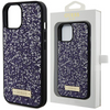Etui Guess Rhinestone Metal Logo na iPhone 15 - różowe