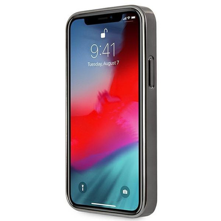 Etui BMW BMHCP12LREELK iPhone 12 Pro Max 6,7" czarny/black hardcase Leather Emboss