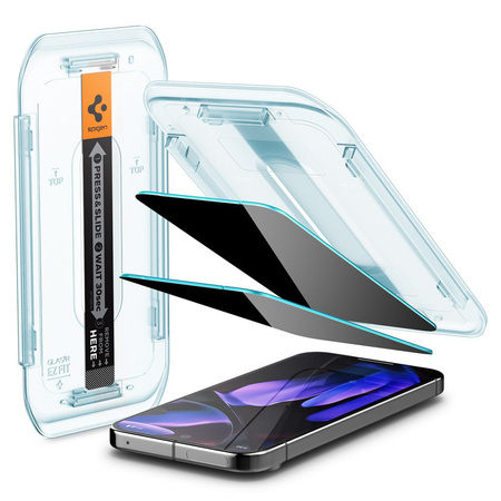 SPIGEN SZKŁO OCHRONNE PRIVACY DO GOOGLE PIXEL 9 PRO 9 2-PACK ANTYFLEKCYJNE