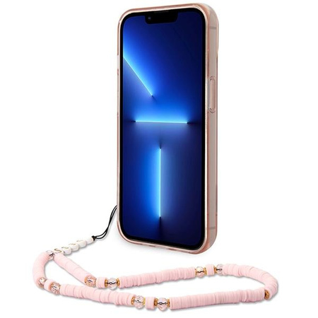 Guess GUHCP14MHGCOHP iPhone 14 Plus 6,7" różowy/pink hardcase Translucent Pearl Strap